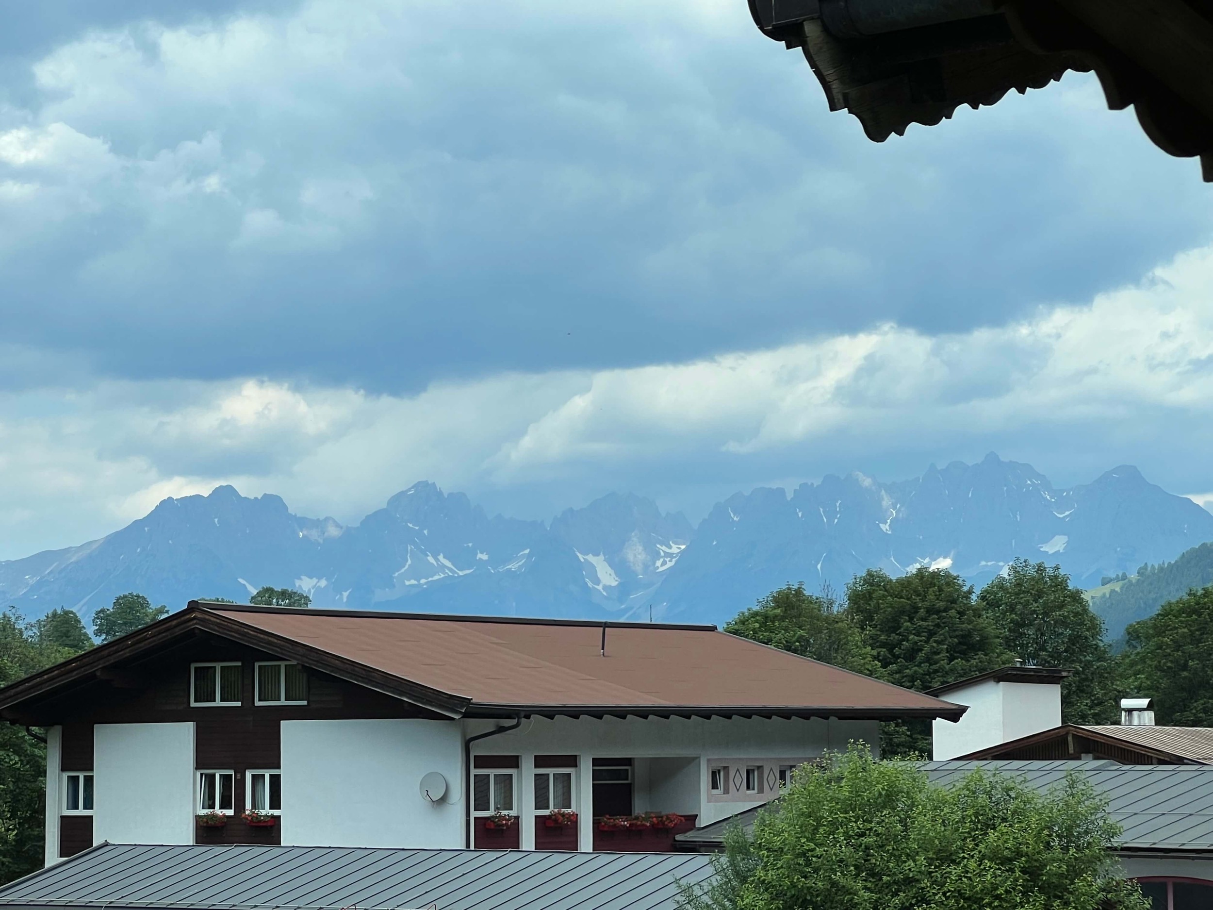 Aussicht Ferienhaus Aurach Kaiserblick 138