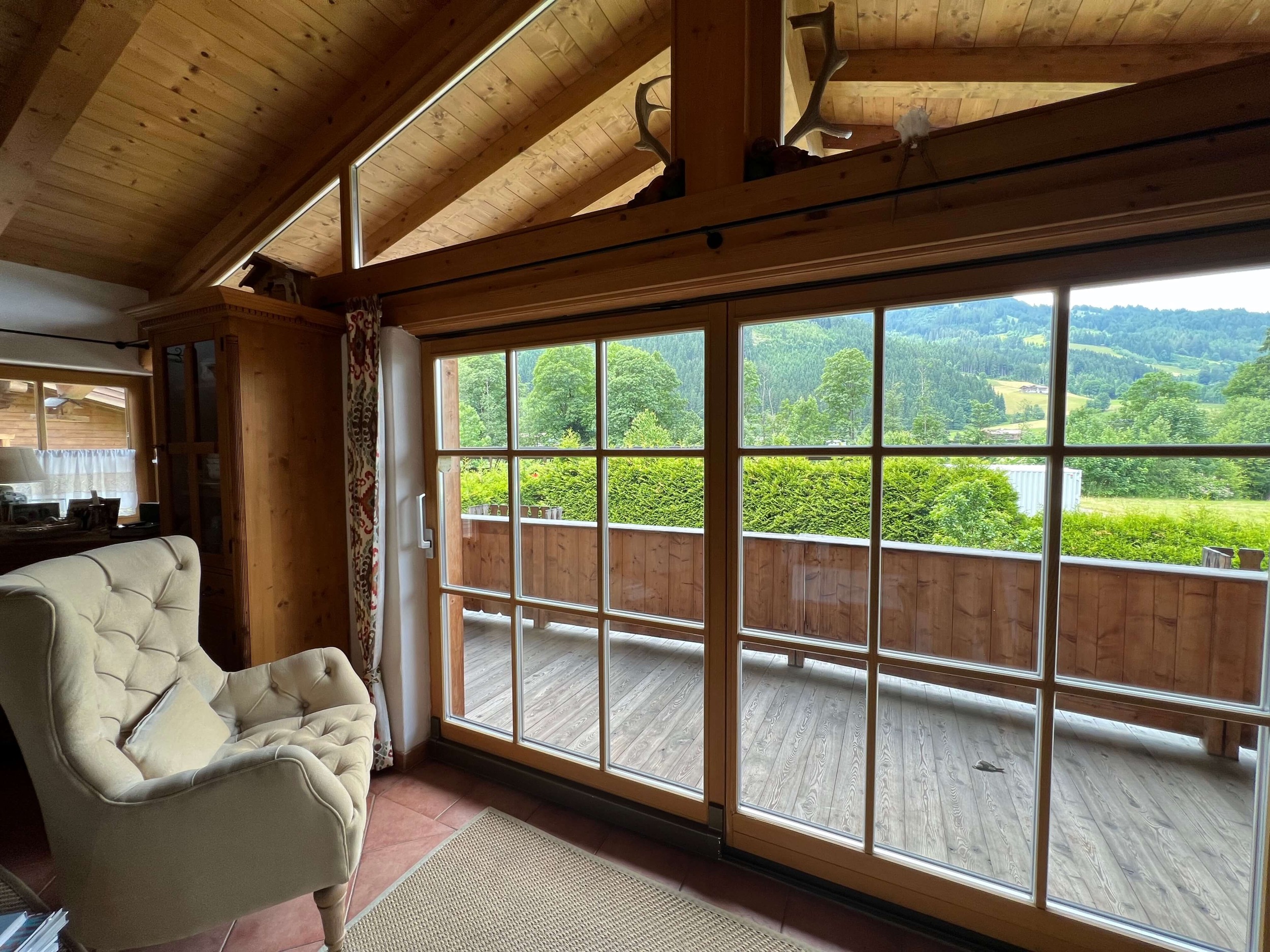 Balkon Ferienhaus Aurach Kaiserblick 108