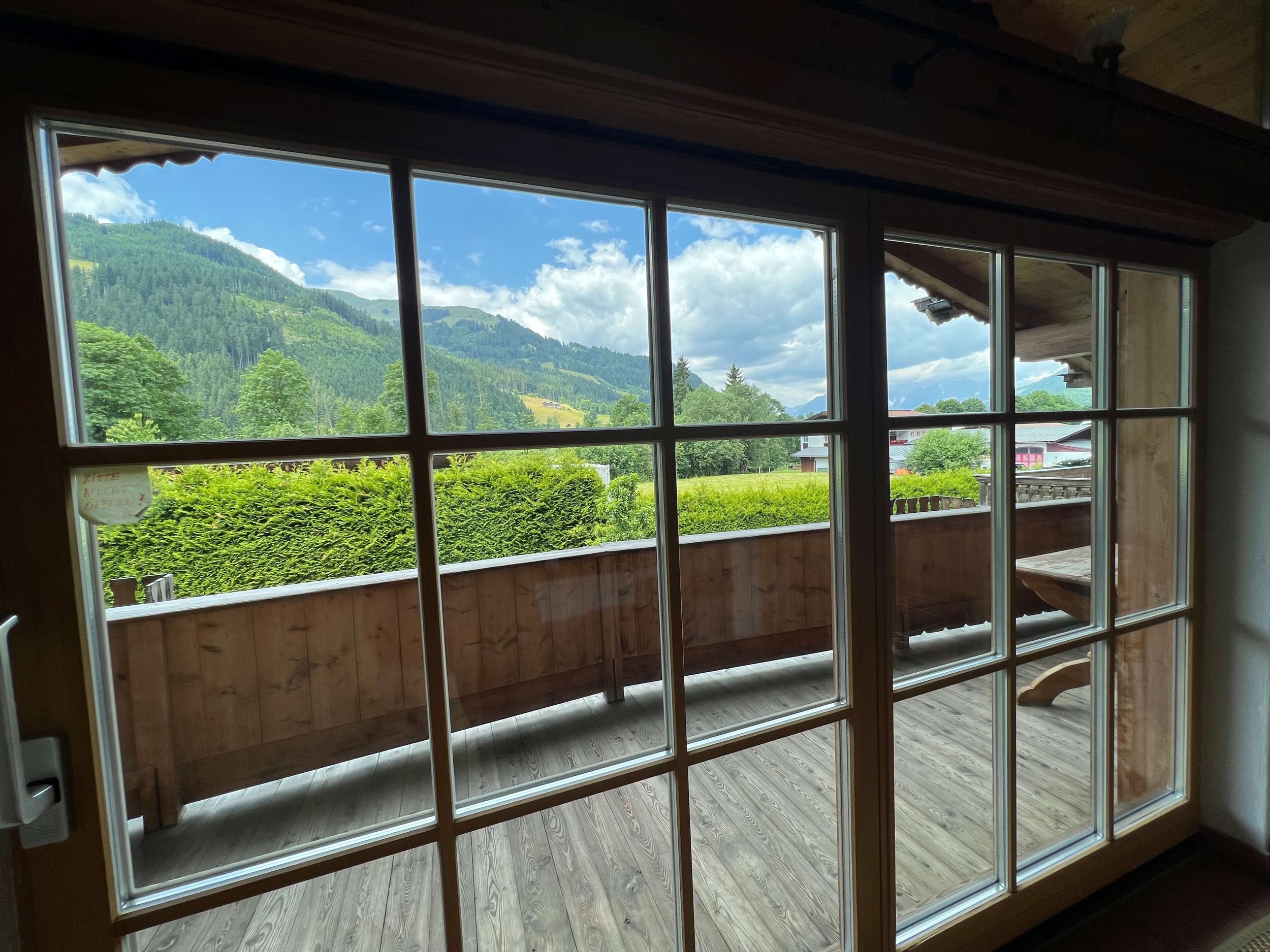 Balkon Ferienhaus Aurach Kaiserblick 132