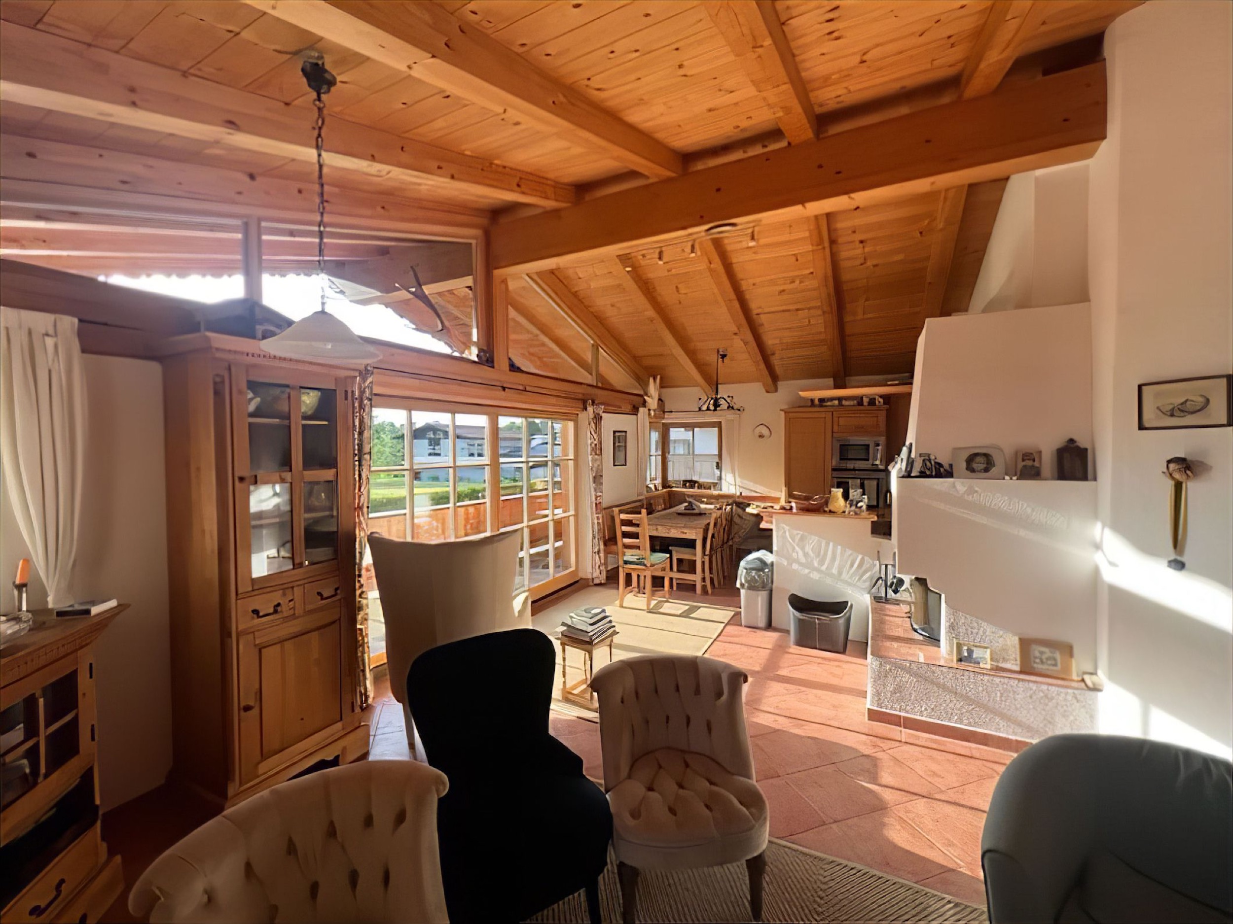 Wohnbereich Ferienhaus Aurach Kaiserblick 162