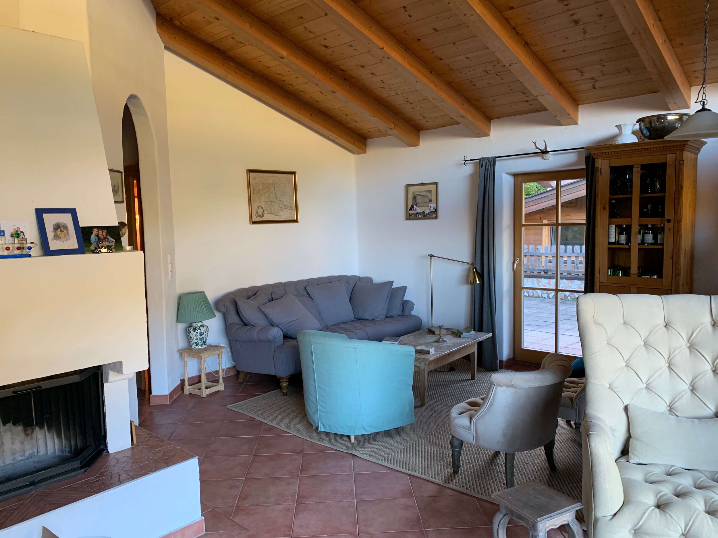 Wohnbereich Ferienhaus Aurach Kaiserblick 245