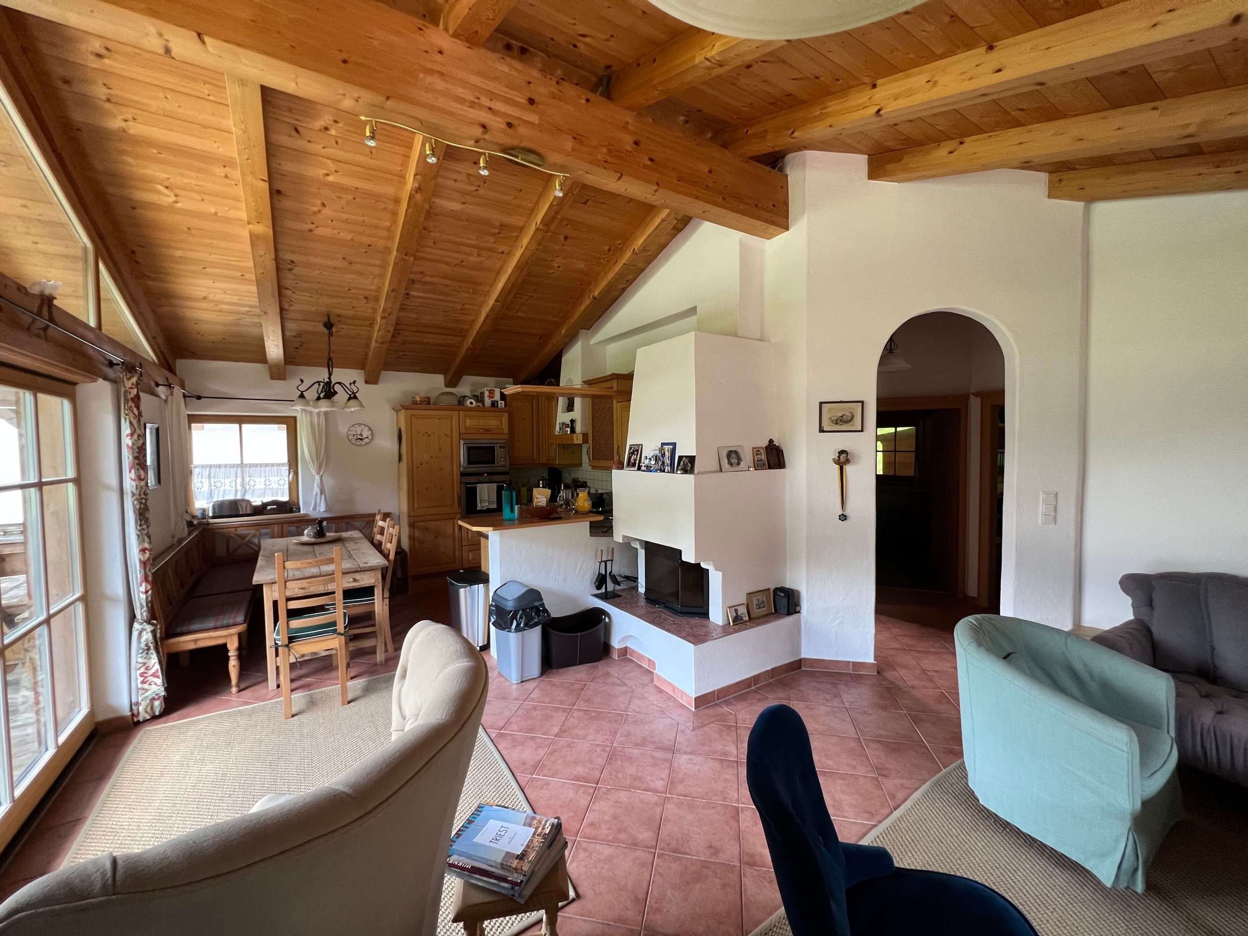 Wohnkueche Ferienhaus Aurach Kaiserblick 120